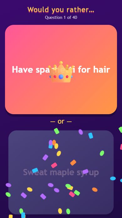 The app Claude built from this prompt